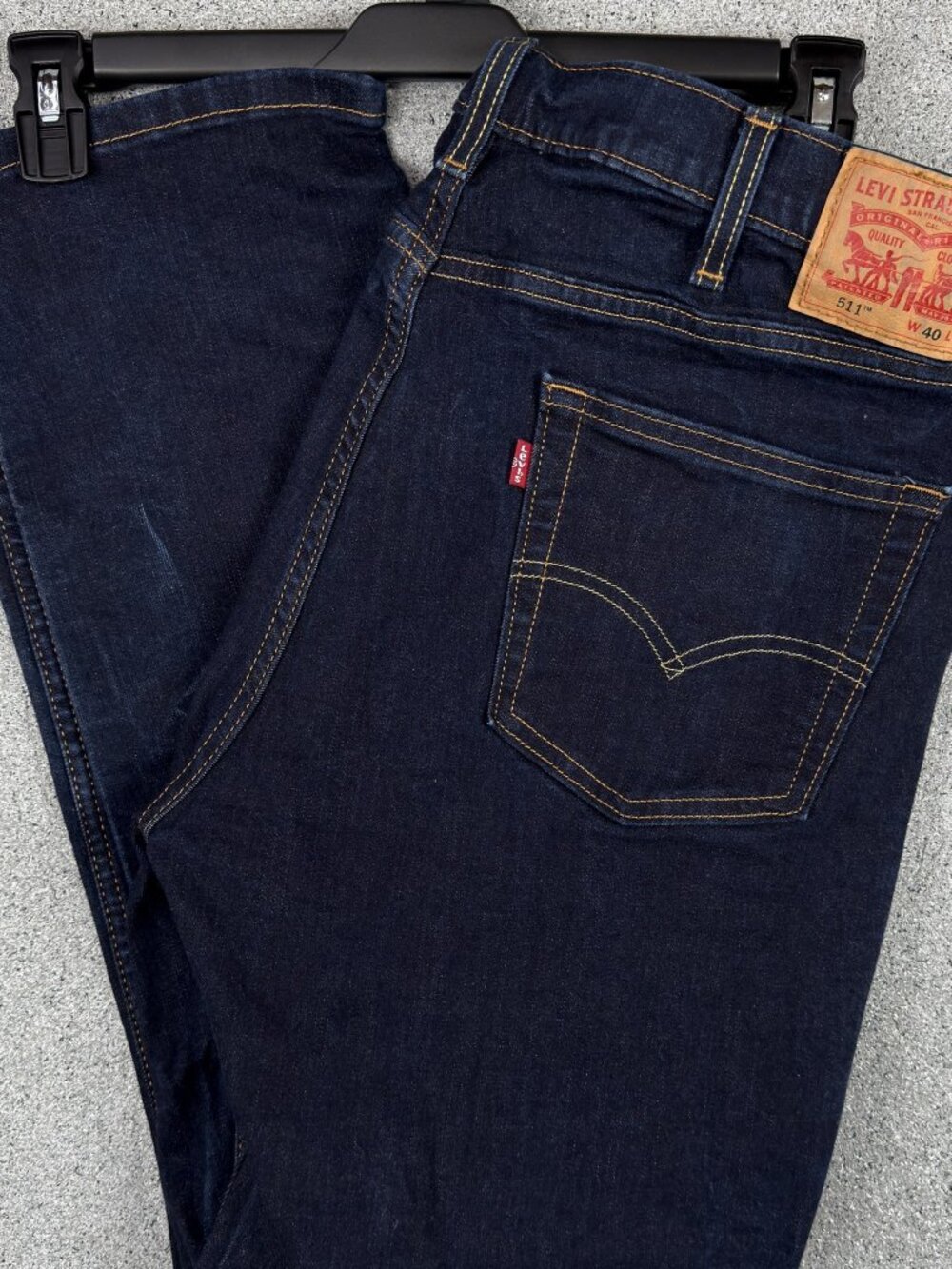 Levi's 511 Slim Performance Cool Men's Jeans 40x32 Navy Work Stretch 04511-1042